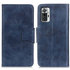 Coque Portefeuille Livre Cuir Etui Clapet M02L pour Xiaomi Redmi Note 10 Pro 4G Bleu