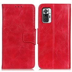 Coque Portefeuille Livre Cuir Etui Clapet M02L pour Xiaomi Redmi Note 10 Pro 4G Rouge