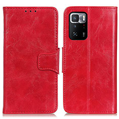 Coque Portefeuille Livre Cuir Etui Clapet M02L pour Xiaomi Redmi Note 10 Pro 5G Rouge