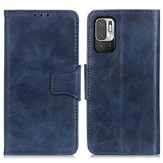 Coque Portefeuille Livre Cuir Etui Clapet M02L pour Xiaomi Redmi Note 10T 5G Bleu