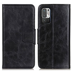 Coque Portefeuille Livre Cuir Etui Clapet M02L pour Xiaomi Redmi Note 10T 5G Noir