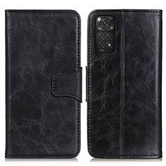 Coque Portefeuille Livre Cuir Etui Clapet M02L pour Xiaomi Redmi Note 11 4G (2022) Noir