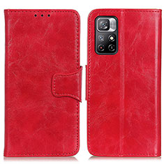 Coque Portefeuille Livre Cuir Etui Clapet M02L pour Xiaomi Redmi Note 11 5G Rouge