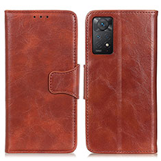 Coque Portefeuille Livre Cuir Etui Clapet M02L pour Xiaomi Redmi Note 11 Pro 4G Marron