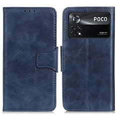 Coque Portefeuille Livre Cuir Etui Clapet M02L pour Xiaomi Redmi Note 11E Pro 5G Bleu