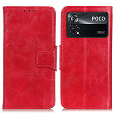 Coque Portefeuille Livre Cuir Etui Clapet M02L pour Xiaomi Redmi Note 11E Pro 5G Rouge