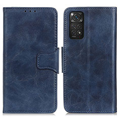 Coque Portefeuille Livre Cuir Etui Clapet M02L pour Xiaomi Redmi Note 11S 4G Bleu