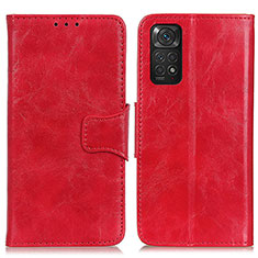 Coque Portefeuille Livre Cuir Etui Clapet M02L pour Xiaomi Redmi Note 11S 4G Rouge