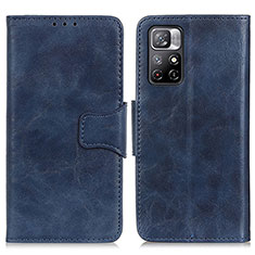 Coque Portefeuille Livre Cuir Etui Clapet M02L pour Xiaomi Redmi Note 11S 5G Bleu