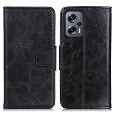 Coque Portefeuille Livre Cuir Etui Clapet M02L pour Xiaomi Redmi Note 11T Pro 5G Noir