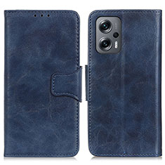 Coque Portefeuille Livre Cuir Etui Clapet M02L pour Xiaomi Redmi Note 11T Pro+ Plus 5G Bleu