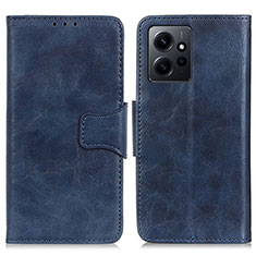 Coque Portefeuille Livre Cuir Etui Clapet M02L pour Xiaomi Redmi Note 12 4G Bleu