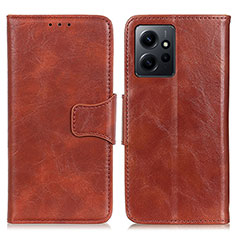 Coque Portefeuille Livre Cuir Etui Clapet M02L pour Xiaomi Redmi Note 12 4G Marron