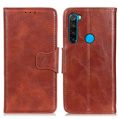 Coque Portefeuille Livre Cuir Etui Clapet M02L pour Xiaomi Redmi Note 8 (2021) Marron