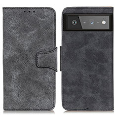 Coque Portefeuille Livre Cuir Etui Clapet M03L pour Google Pixel 6 5G Noir