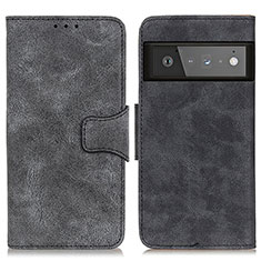 Coque Portefeuille Livre Cuir Etui Clapet M03L pour Google Pixel 6 Pro 5G Noir