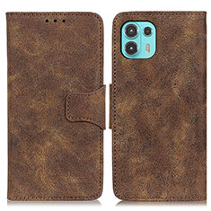 Coque Portefeuille Livre Cuir Etui Clapet M03L pour Motorola Moto Edge 20 Lite 5G Marron