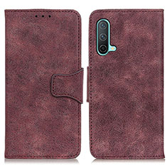 Coque Portefeuille Livre Cuir Etui Clapet M03L pour OnePlus Nord CE 5G Violet