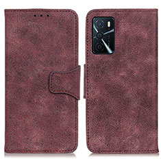 Coque Portefeuille Livre Cuir Etui Clapet M03L pour Oppo A16 Violet