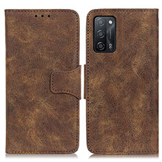 Coque Portefeuille Livre Cuir Etui Clapet M03L pour Oppo A53s 5G Marron