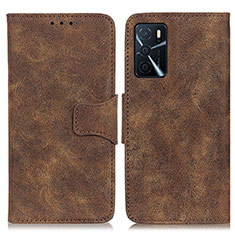 Coque Portefeuille Livre Cuir Etui Clapet M03L pour Oppo A54s Marron