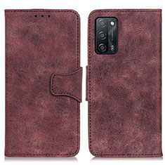 Coque Portefeuille Livre Cuir Etui Clapet M03L pour Oppo A55 5G Violet