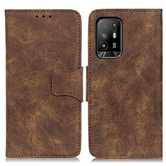 Coque Portefeuille Livre Cuir Etui Clapet M03L pour Oppo A95 5G Marron