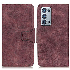 Coque Portefeuille Livre Cuir Etui Clapet M03L pour Oppo Reno6 Pro 5G Violet