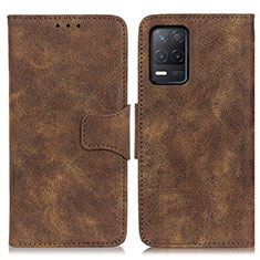 Coque Portefeuille Livre Cuir Etui Clapet M03L pour Realme 8 5G Marron