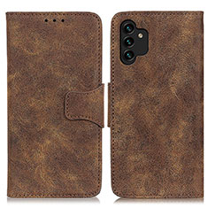 Coque Portefeuille Livre Cuir Etui Clapet M03L pour Samsung Galaxy A13 5G Marron