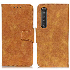 Coque Portefeuille Livre Cuir Etui Clapet M03L pour Sony Xperia 1 III Kaki