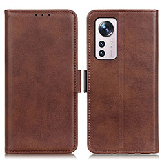 Coque Portefeuille Livre Cuir Etui Clapet M03L pour Xiaomi Mi 12 5G Marron