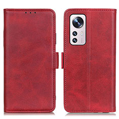 Coque Portefeuille Livre Cuir Etui Clapet M03L pour Xiaomi Mi 12 Pro 5G Rouge