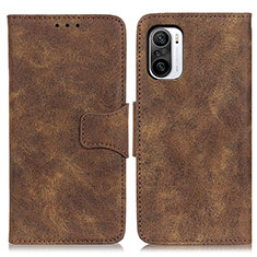 Coque Portefeuille Livre Cuir Etui Clapet M03L pour Xiaomi Redmi K40 5G Marron