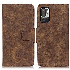 Coque Portefeuille Livre Cuir Etui Clapet M03L pour Xiaomi Redmi Note 10 5G Marron