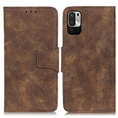 Coque Portefeuille Livre Cuir Etui Clapet M03L pour Xiaomi Redmi Note 10 JE 5G Marron