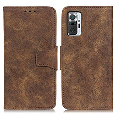 Coque Portefeuille Livre Cuir Etui Clapet M03L pour Xiaomi Redmi Note 10 Pro 4G Marron