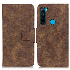 Coque Portefeuille Livre Cuir Etui Clapet M03L pour Xiaomi Redmi Note 8 (2021) Marron