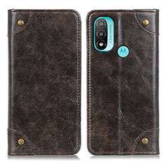 Coque Portefeuille Livre Cuir Etui Clapet M04L pour Motorola Moto E20 Bronze