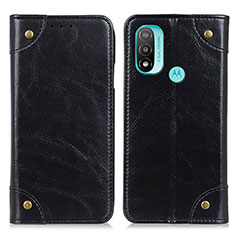 Coque Portefeuille Livre Cuir Etui Clapet M04L pour Motorola Moto E20 Noir