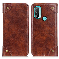 Coque Portefeuille Livre Cuir Etui Clapet M04L pour Motorola Moto E40 Marron