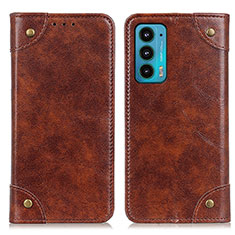 Coque Portefeuille Livre Cuir Etui Clapet M04L pour Motorola Moto Edge 20 5G Marron