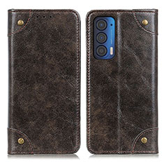 Coque Portefeuille Livre Cuir Etui Clapet M04L pour Motorola Moto Edge (2021) 5G Bronze