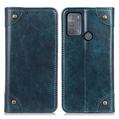 Coque Portefeuille Livre Cuir Etui Clapet M04L pour Motorola Moto G50 Bleu