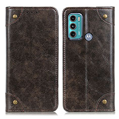 Coque Portefeuille Livre Cuir Etui Clapet M04L pour Motorola Moto G60 Bronze