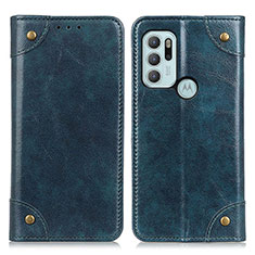 Coque Portefeuille Livre Cuir Etui Clapet M04L pour Motorola Moto G60s Bleu