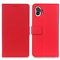 Coque Portefeuille Livre Cuir Etui Clapet M04L pour Nothing Phone 1 Rouge