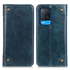 Coque Portefeuille Livre Cuir Etui Clapet M04L pour Oppo A54 4G Bleu