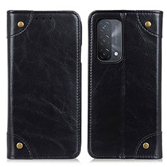 Coque Portefeuille Livre Cuir Etui Clapet M04L pour Oppo A54 5G Noir