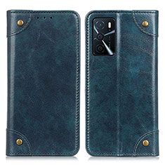 Coque Portefeuille Livre Cuir Etui Clapet M04L pour Oppo A54s Bleu